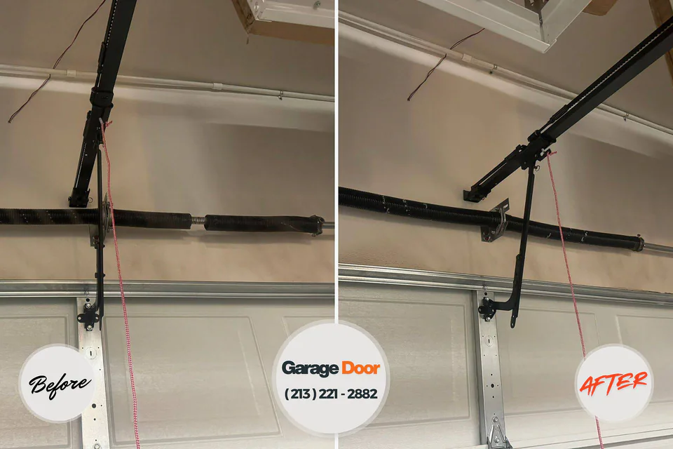 Before and after: garage door company Grove City, FL